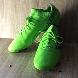 Neon Green Messi Soccer Cleats Size 9